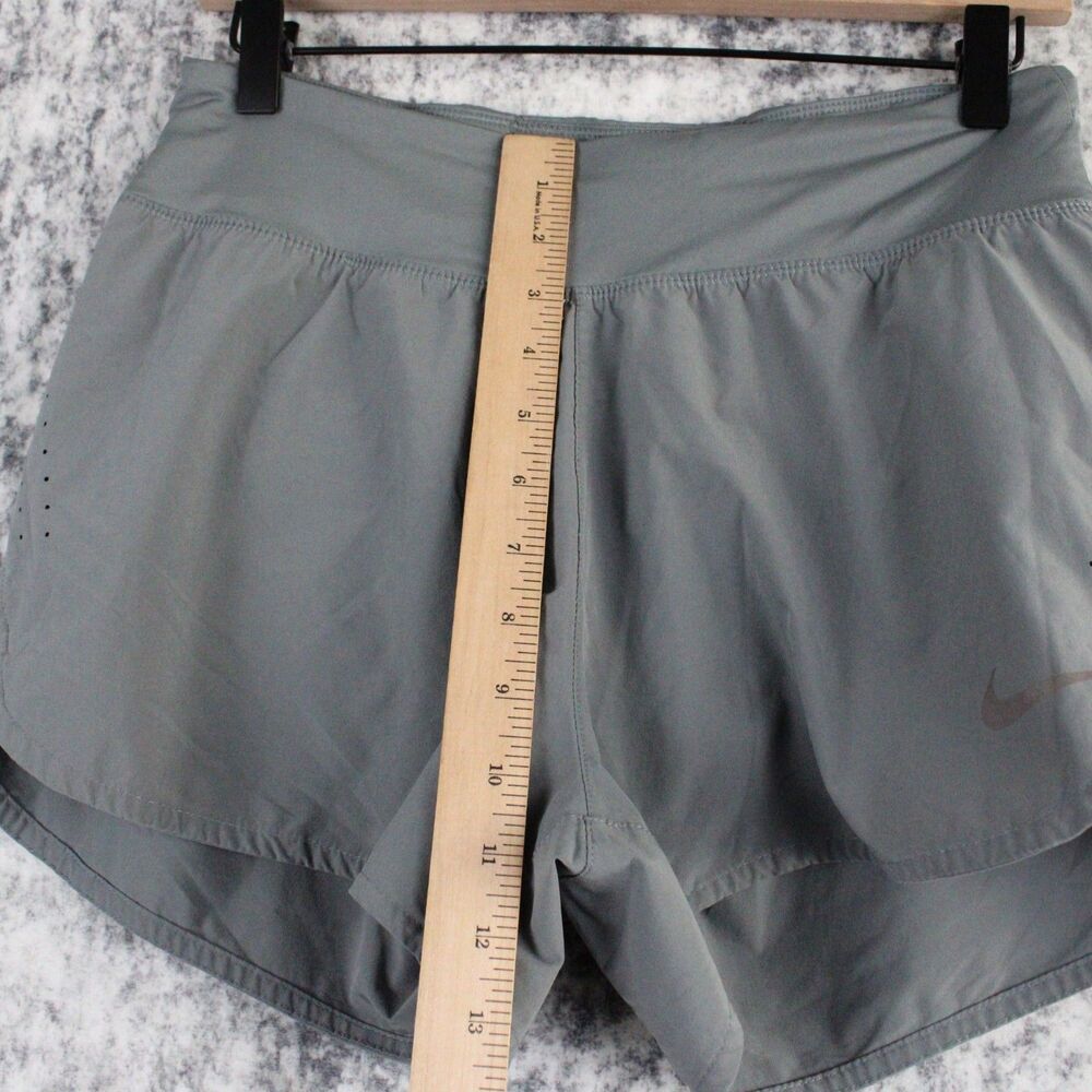 NIKE Womens M Running Shorts Eclipse 3" Brief Lined Gray Gym Workout CZ9580-084 - Picture 5 of 11